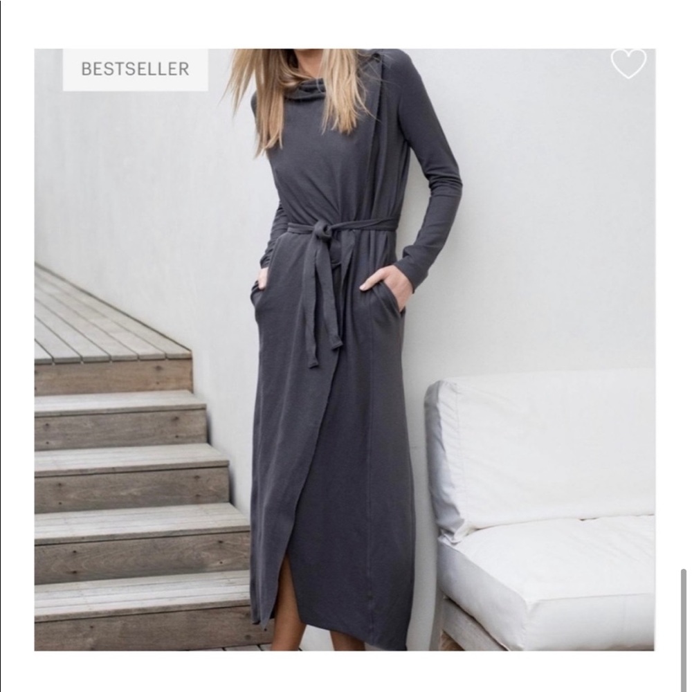 Lunya Gray Long Sleeve Robe